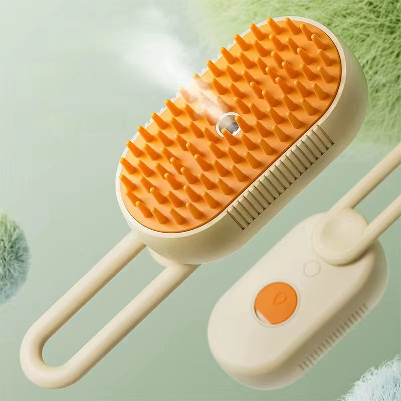 Cepillo Para Mascotas A Vapor Recargable